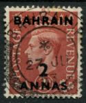 Бахрейн 1950-1955 гг. • Gb# 74 • 2 a. на 2 d. • Георг VI • надп. на м. Великобритании • стандарт • Used F-VF