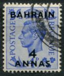 Бахрейн 1950-1955 гг. • Gb# 76 • 4 a. на 4 d. • Георг VI • надп. на м. Великобритании • стандарт • Used F-VF ( кат.- £ 1.5 )