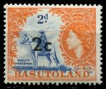 Басутоленд 1961 г. • Gb# 60 • 2 c. на 2 d. • Елизавета II • основной выпуск • надпечатка нов. номинала в центах • MH OG VF