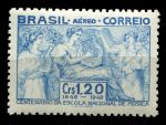 Бразилия 1948 г. • SC# C70 • 1.20 cr. • 100-летие Национальной Школы Музыки • авиапочта • MNH OG XF ( кат.- $ 2 )