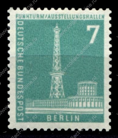 Западный Берлин 1956-1962 гг. • Mi# 142 • 7 pf. • Радиобашня • стандарт • MNH OG VF