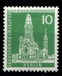 Западный Берлин 1956-1962 гг. • Mi# 144 • 10 pf. • руины церкви • стандарт • MNH OG VF