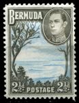 Бермуды 1938-1952 гг. • Gb# 113a • 2½ d • Георг VI основной выпуск • виноградный залив • MH OG VF