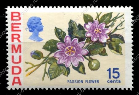 Бермуды 1970-1975 гг. • Gb# 258 • 15 c. • Елизавета II • осн. выпуск • цветы • MNH OG VF
