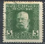 Босния и Герцеговина 1912-1914 гг. • SC# 68 • 5 h. • армейская почта • император Франц-Иосиф • Used VF