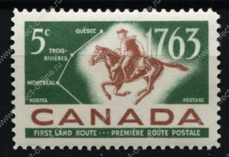 Канада 1963 г. • SC# 413 • 5c. • 200-летие 1-го регулярного почтового маршрута • MNH OG VF