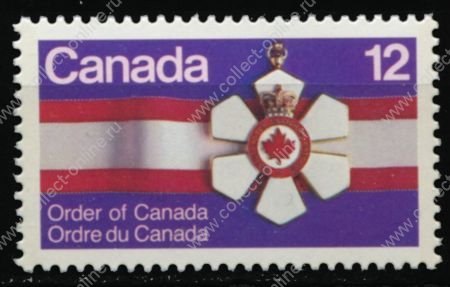 Канада 1977 г. • SC# 736 • 12 c. • 10-летие учреждения Ордена Канады • MNH OG XF