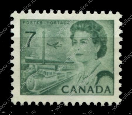 Канада 1971-1972 гг. • Sc# 543 • 7 c. • Елизавета II • поезд, самолет • стандарт • MNH OG VF
