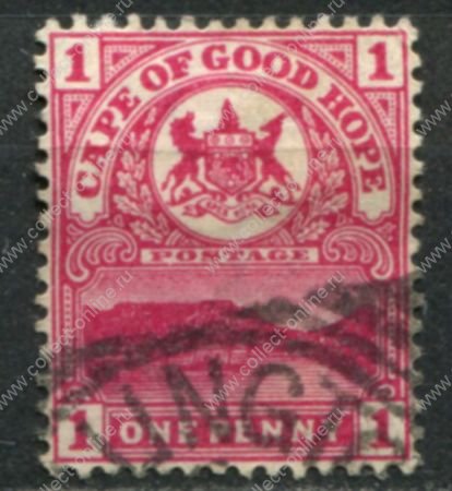 Мыс Доброй Надежды 1900 г. • Gb# 69 • 1 d. • пароход в заливе • стандарт • Used F-VF