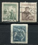 Чехословакия 1954 г. • Mi# 873-875 • 15 - 75 h. • Профессии (3-й выпуск) • стандарт • полн. серия • Used VF