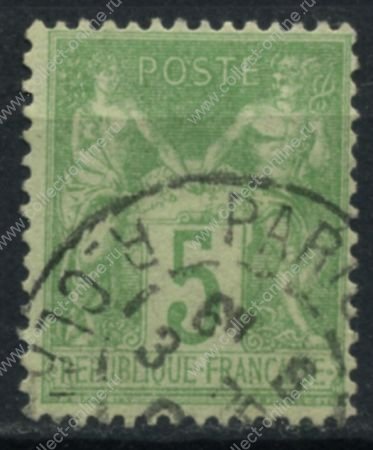 Франция 1898-1900 гг. • SC# 105 • 5 c. • Мир и торговля • тип I • стандарт • Used F-VF