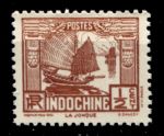 Индокитай 1931-1939 гг. • Iv# 153 • 1/2 c. • парусник (дау) • MNH OG VF