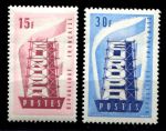 Франция 1956 г. • Iv# 1076-1077 • 15 и 30 fr. • выпуск "Европа" • полн. серия • MNH OG VF ( кат.- € 8 )