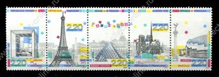 Франция 1989 г. • Iv# 2579-2583 • Панорама Парижа • полн. серия сцепка 5 м. • MNH OG VF