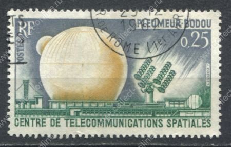 Франция 1962 г. • Mi# 1413 • 25 c. • Космическое телевидение (США-Европа) • Used F-VF