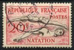 Франция 1953 г. • Mi# 978 • 20 fr. • Виды спорта • плавание • Used VF