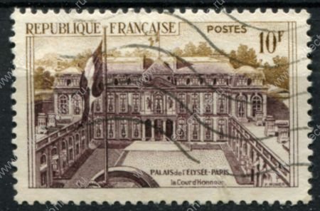 Франция 1957 г. • Mi# 1161 • 10 fr. • Виды и достопримечательности Франции • Елисейский Дворец  • Used VF