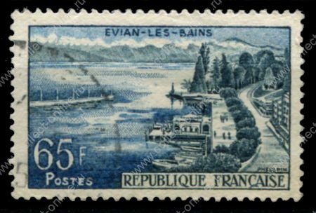 Франция 1957 г. • Mi# 1166 • 65 fr. • Виды и достопримечательности Франции • Эвьян-ле-Бен • Used VF