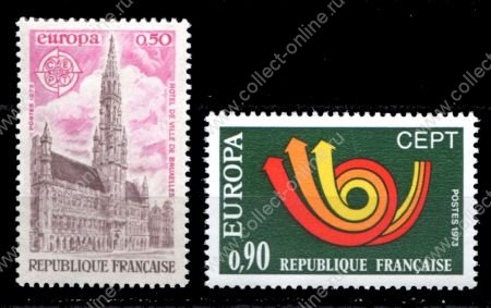 Франция 1973 г. • Mi# 1826-1827 • 0.50 и 0.90 fr. • выпуск Европа, CEPT • полн. серия • MNH OG VF