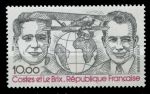 Франция 1981 г. • Mi# 2979 • 10 fr. • памяти авиаторов Дьедонне Коста и Жозефа Ле Брикса • авиапочта • MNH OG VF
