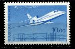 Франция 1985 г. • Mi# 2504 • 10 fr. • Французские самолеты • Фалькон 900 • авиапочта • MNH OG VF ( кат.- € 6 )