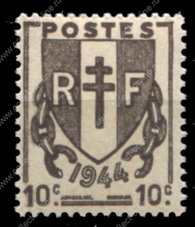 Франция 1945 г. • Mi# 674(Iv# 670) • 10 c. • Освобождение • стандарт • MNH OG VF