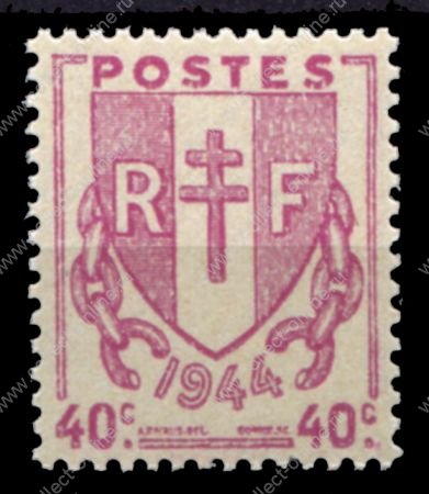 Франция 1945 г. • Mi# 676(Iv# 672) • 40 c. • Освобождение • стандарт • MNH OG VF