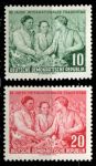 ГДР 1955 г. • Mi# 450-1 • 10 и 20 pf. • Международный женский день - 8 марта • полн. серия • MNH OG VF