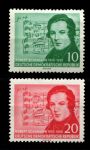 ГДР 1956 г. • Mi# 528-529 • 10 и 20 pf. • Роберт Шуман • полн. серия • MH OG VF