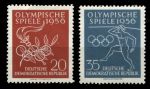 ГДР 1956 г. • Mi# 539-540 • 20 и 35 pf. • Летние Олимпийские Игры, Мельбурн • полн. серия • MNH OG VF ( кат. - €2 )