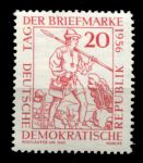 ГДР 1956 г. • Mi# 544 • 20 pf. • День почтовой марки • MNH OG VF