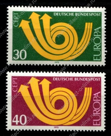 Германия • ФРГ 1973 г. • Mi# 768-769 • Европа (выпуск CEPT) • полн. серия • MNH OG VF