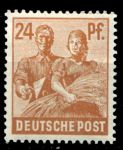 Германия • Совместная зона оккупации 1947 г. • Mi# 951 • 24 pf. • рабочий и колхозница • стандарт • MNH OG XF