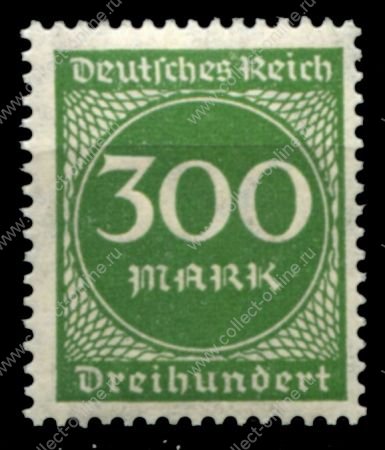 Германия 1923 г. • Mi# 270 • 300 марок • стандарт • MNH OG VF
