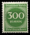 Германия 1923 г. • Mi# 270 • 300 марок • стандарт • MNH OG VF