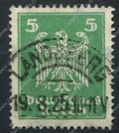 Германия 1924 г. • Mi# 356 • 5 pf. • орел • стандарт • Used F-VF