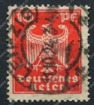 Германия 1924 г. • Mi# 357 • 10 pf. • орел • стандарт • Used F-VF