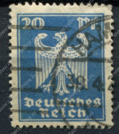 Германия 1924 г. • Mi# 358 • 20 pf. • орел • стандарт • Used F-VF