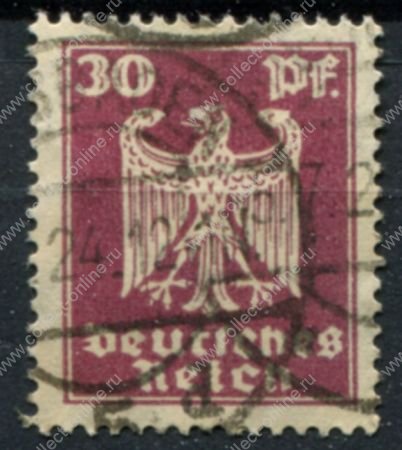 Германия 1924 г. • Mi# 359 • 30 pf. • орел • стандарт • Used F-VF