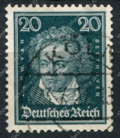 Германия 1926-1927 гг. • Mi# 392 • 20 pf. • Бетховен • стандарт • Used F-VF