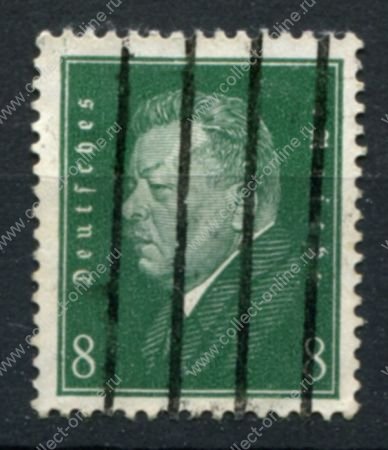 Германия 1928 г. • Mi# 412 • 8 pf. • рейхспрезидент Эберт • стандарт • Used F-VF