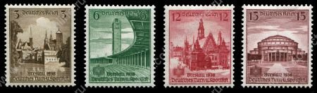 Германия 3-й рейх 1938 г. • Mi# 665-668 • Спортивный фестиваль, Бреслау • полн. серия • MNH OG VF 