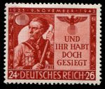 Германия 3-й рейх 1943 г. • Mi# 863 • 24 + 26 pf. • 20-летие пивного путча • MNH OG VF ( кат.- €3 )