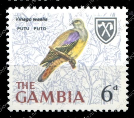 Гамбия 1966 г. • Gb# 239 • 6 d. • Птицы • MNH OG VF