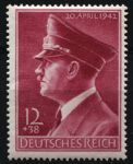 Германия 3-й рейх 1942 г. • Mi# 813 • 12 + 38 pf. • Адольф Гитлер (53 года со дня рождения) • MNH OG XF ( кат. - €15 )