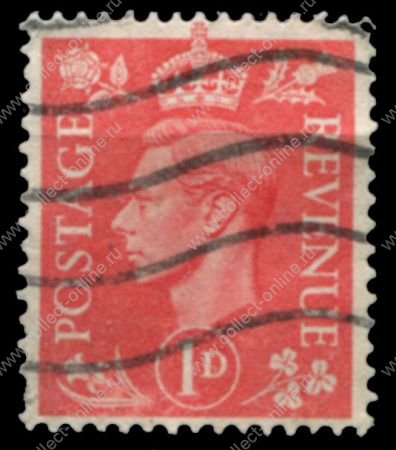 Великобритания 1941-42 гг. Gb# 486 • Георг VI • 1d. • стандарт • Used F-VF