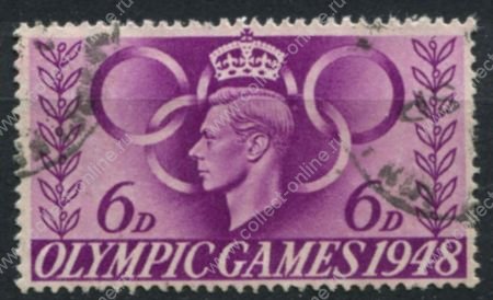 Великобритания 1948 г. • Gb# 497 • 6 d. • Летние Олимпийские Игры • Лондон • Used VF