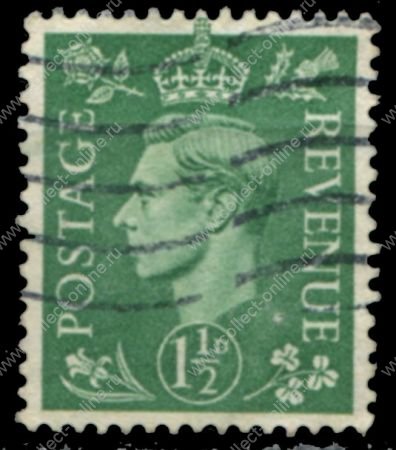 Великобритания 1950-52 гг. Gb# 505 • Георг VI • 1 1/2d. • стандарт • Used F-VF