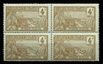 Гваделупа 1905-1907 г. • Iv# 57 • 4 c. • основной выпуск • вид на Бас-Терр • кв. блок • MNH OG VF