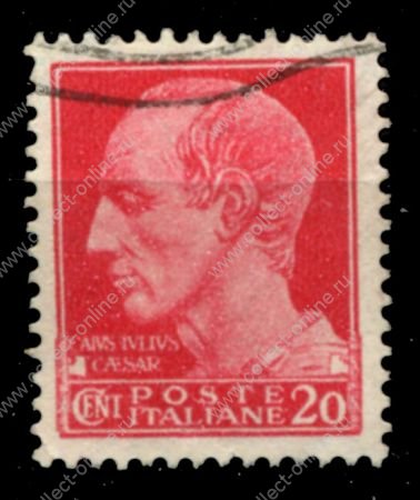 Италия 1929-1942 гг. • SC# 217 • 20 c. • Юлий Цезарь • стандарт • Used F-VF